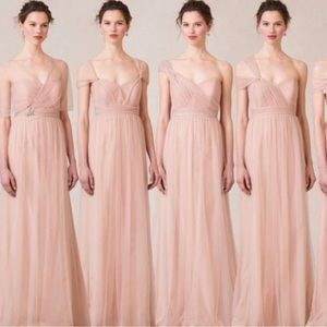 Jenny Yoo Annabelle convertible blush pink tulle dress